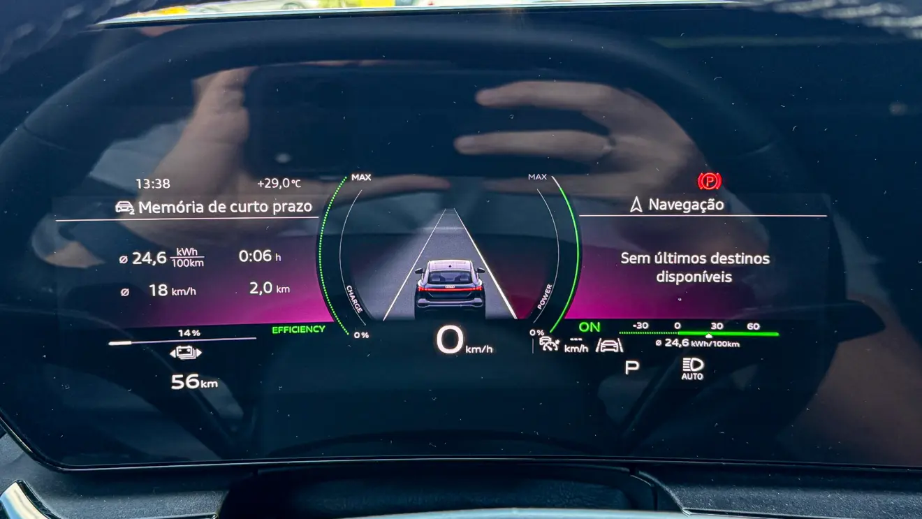 Audi SQ6 e-tron interior para avaliação