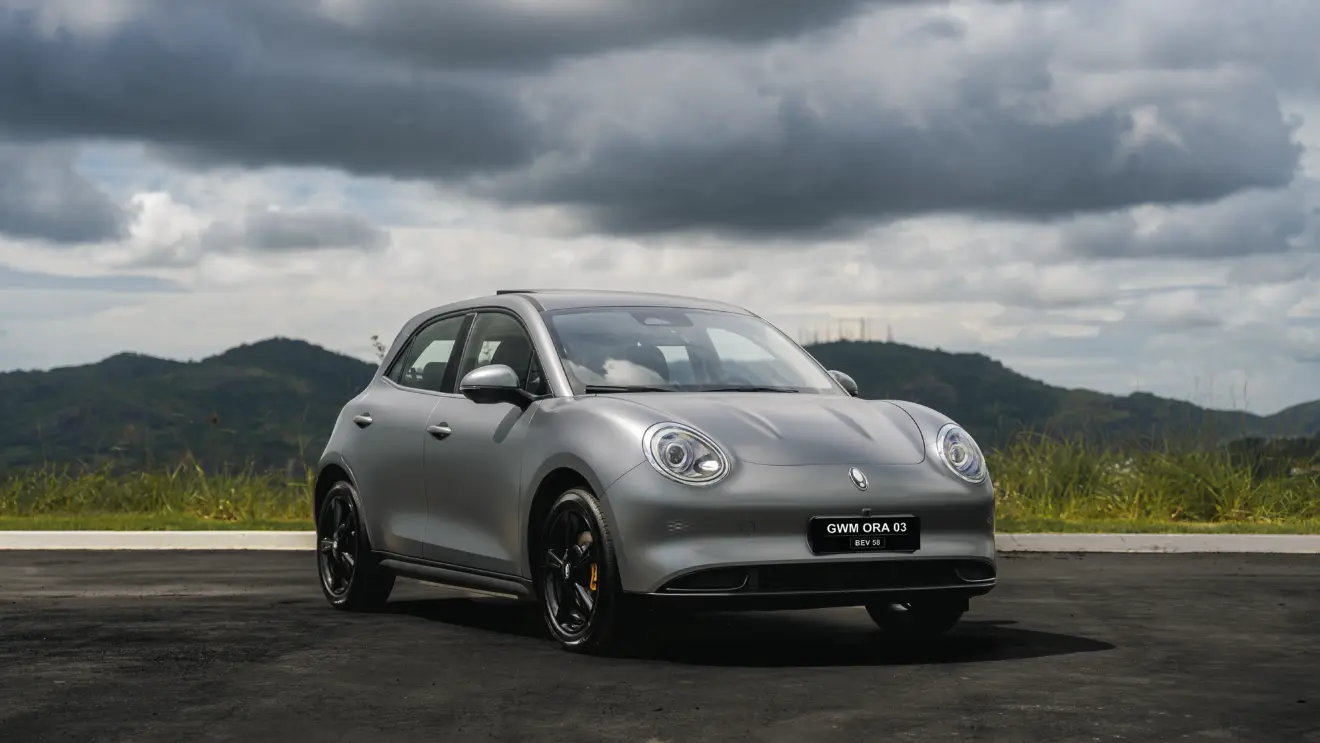 GWM Ora 03 BEV 58 na cor cinza estático