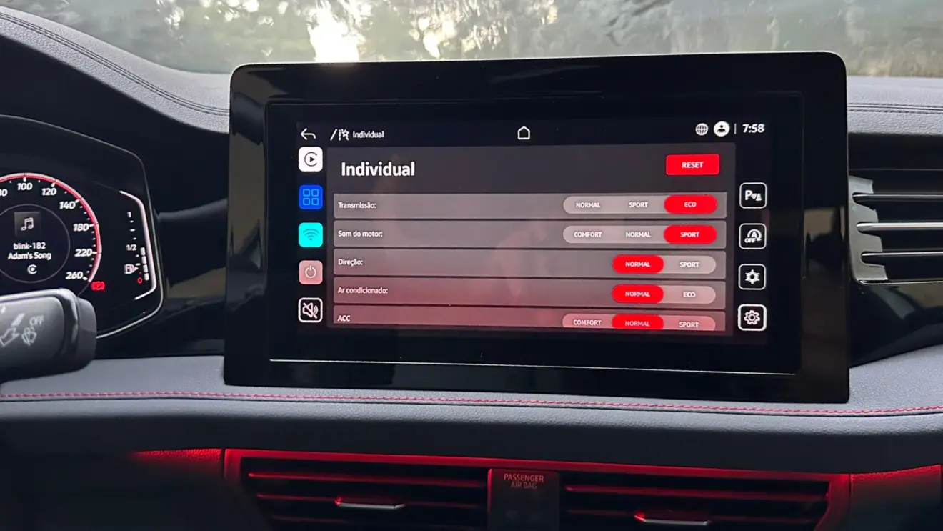 Modo de condução Individual do Volkswagen Jetta GLI 350 TSI