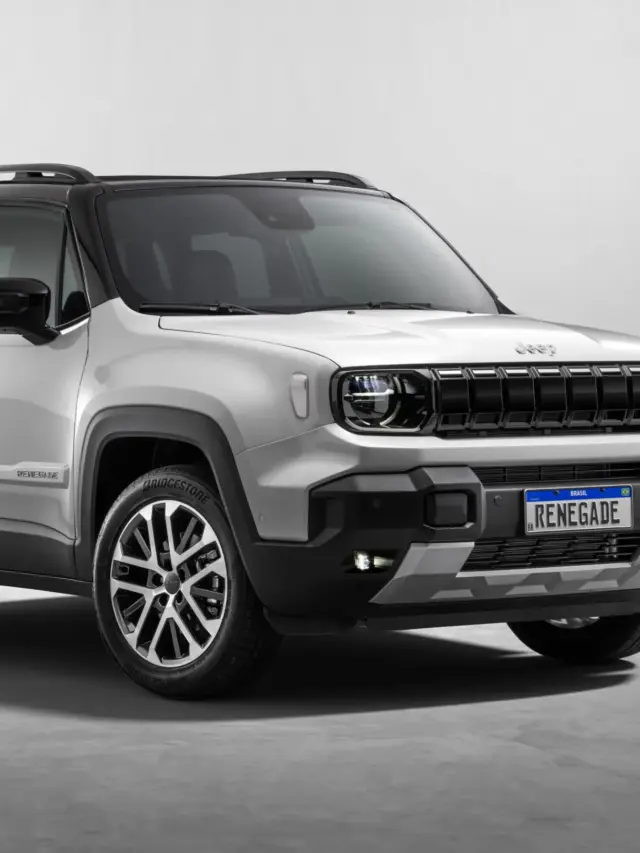 Jeep Renegade Sahara MHEV 2027 branco visto de frente