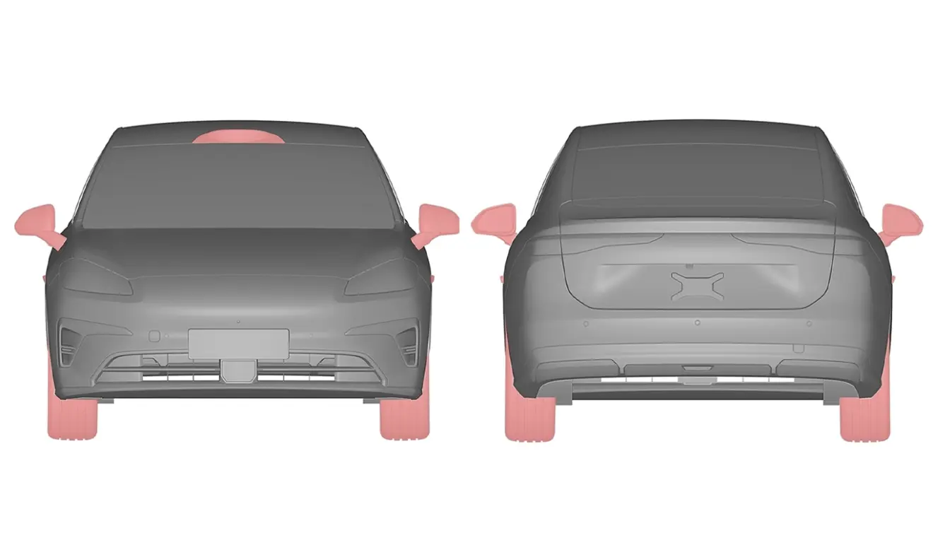 Patente do GAC Aion RT visto de frente e de trás