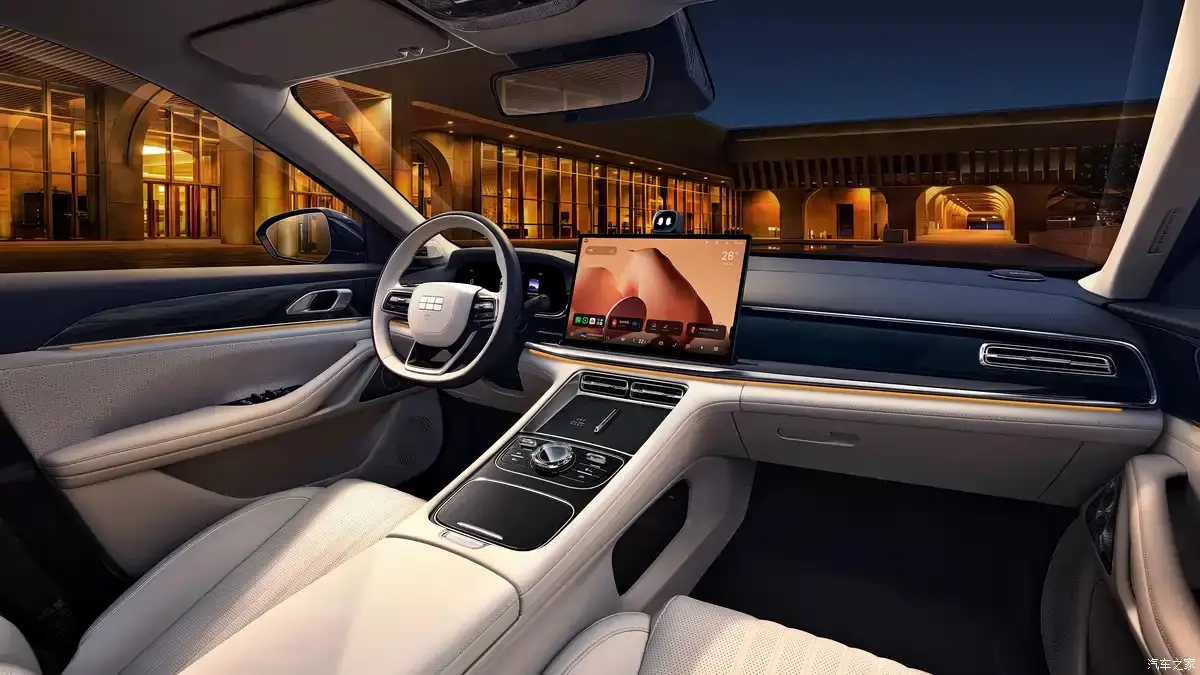 Interior com telas ligadas do Geely Galaxy Star 7