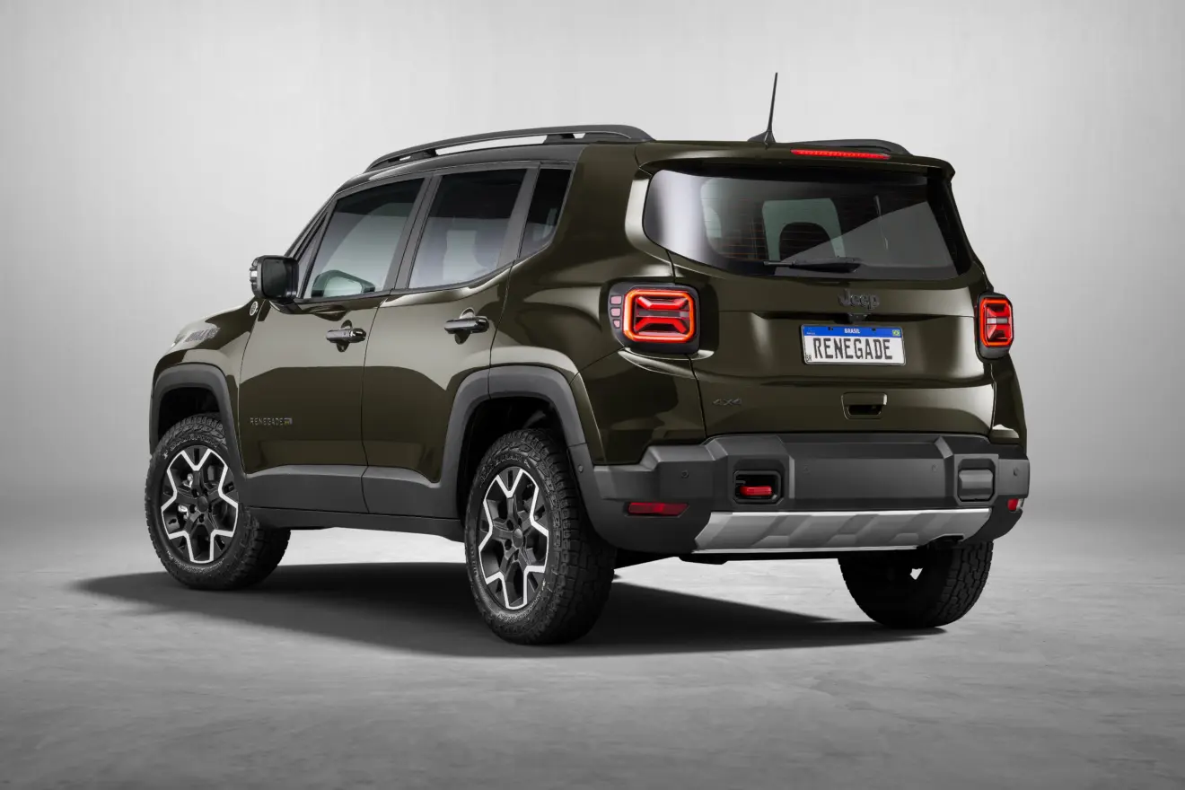 Jeep Renegade Willys 2027 verde visto de trás