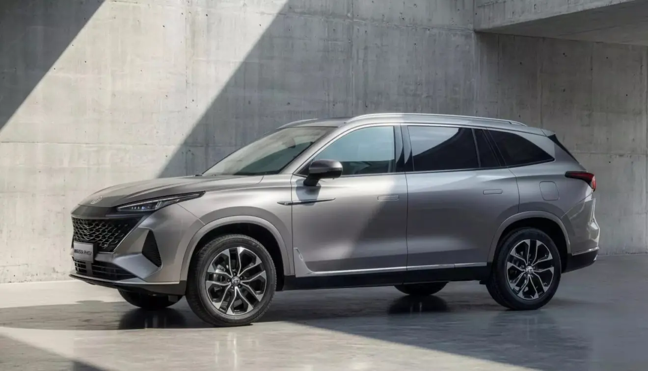 MG S9 cinza visto de lado