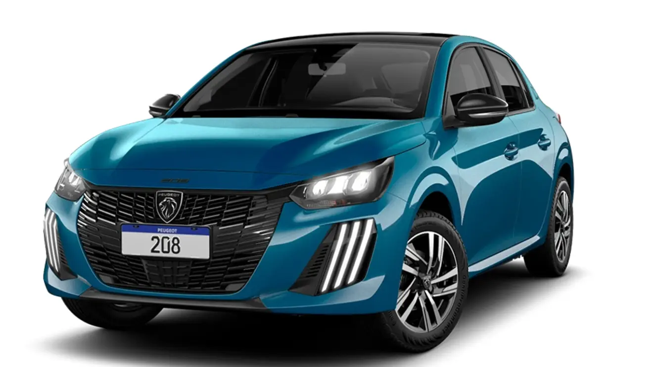 Peugeot 208 Allure T200 azul visto de frente