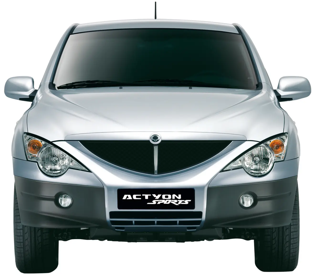 SsangYong Actyon Sports prata vista de frente