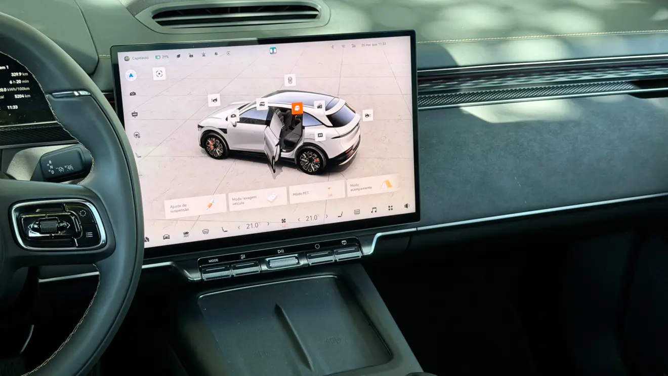 central multimídia zeekr 7x