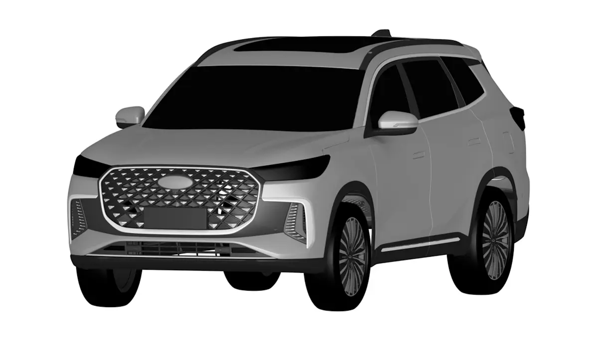 Registro Caoa CHery Tiggo 8 de dianteira