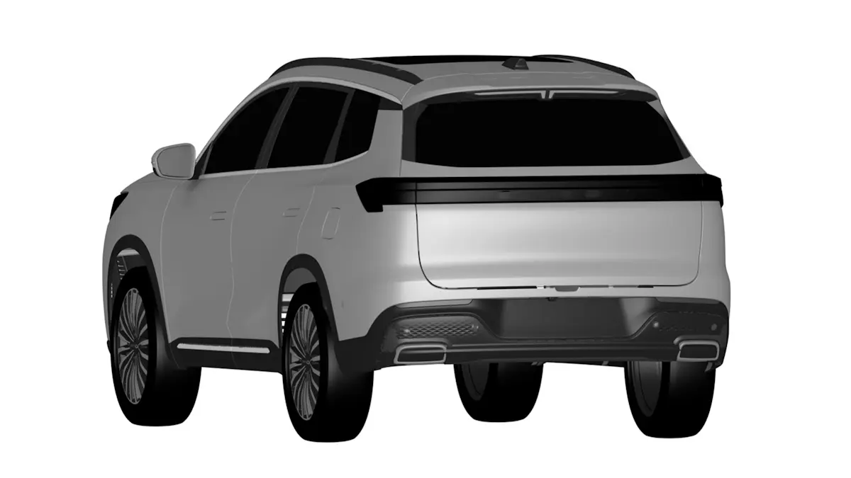 Registro Caoa CHery Tiggo 8 de traseira