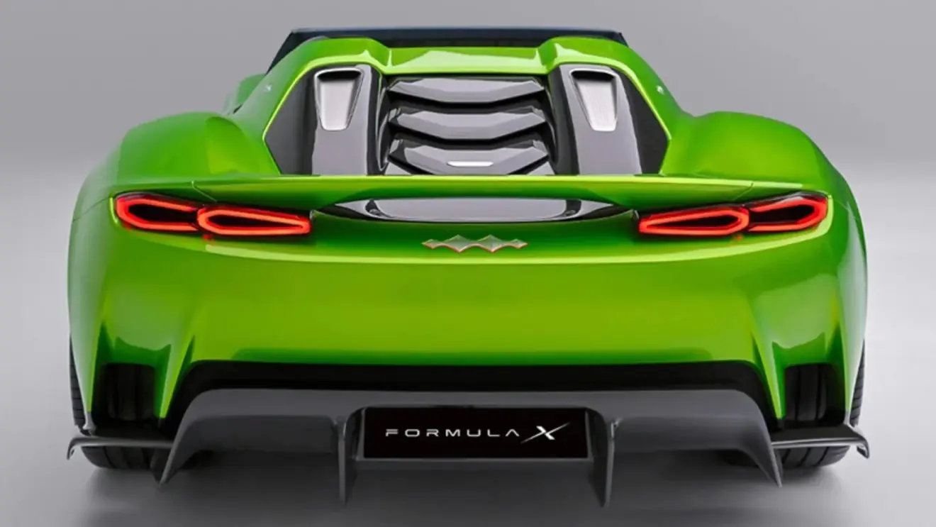 Traseira do BYD Fang Cheng Bao Fórmula X verde