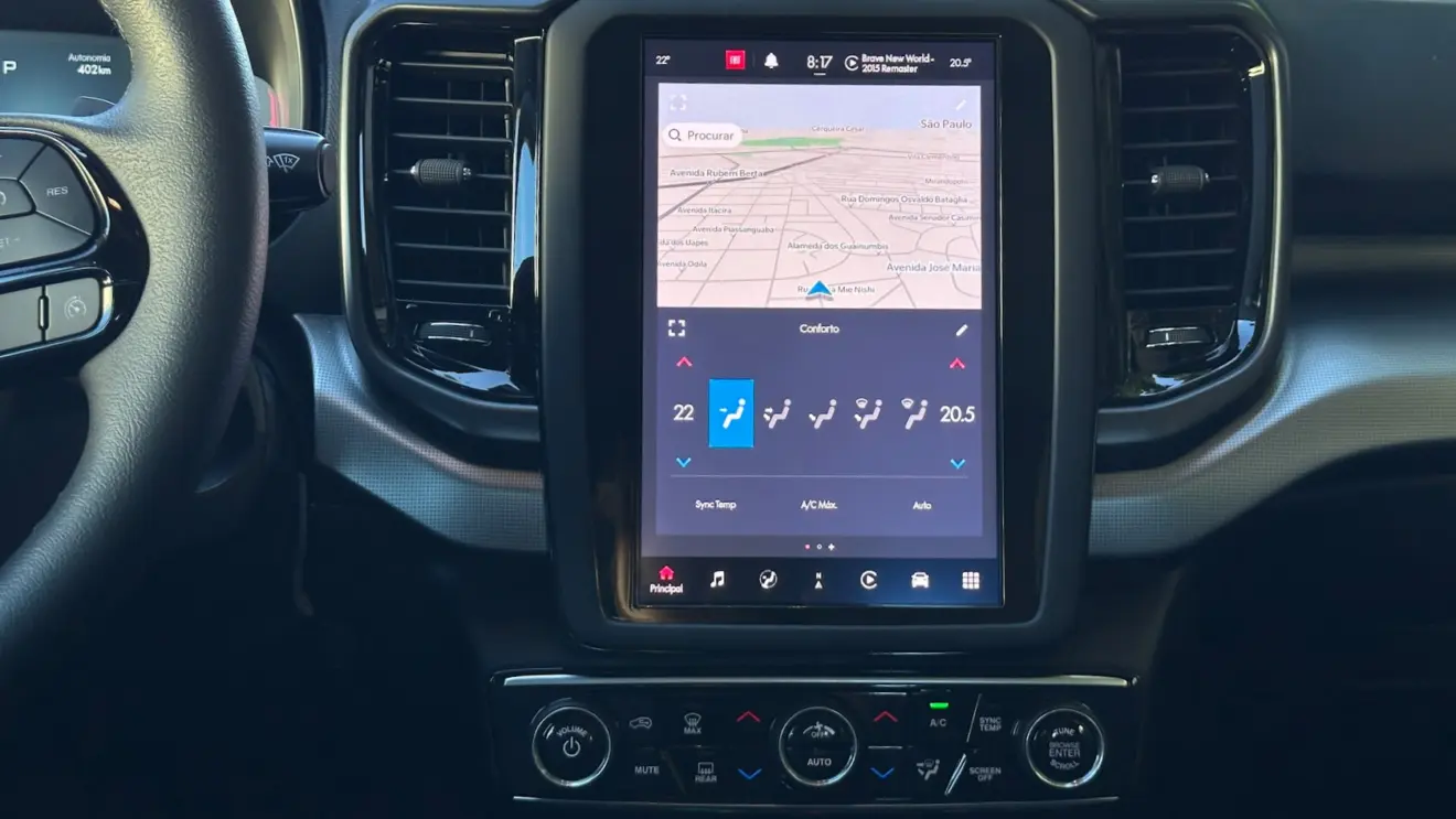 Multimídia da Fiat Toro Volcano Turbo 270 Flex 