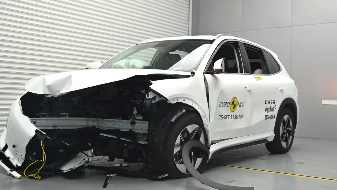 Geely EX5 elétrico batido no Euro nCAP em teste de colisão