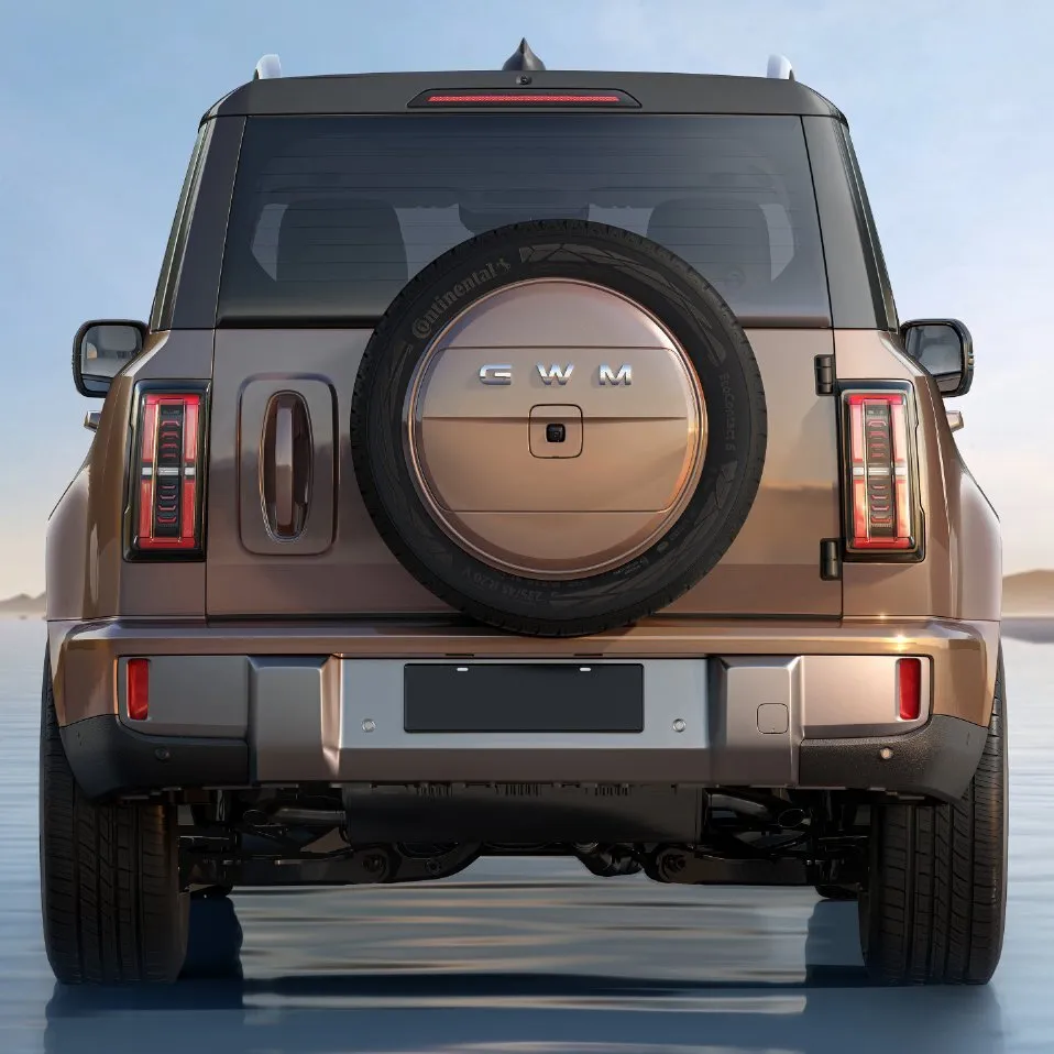 GWM Haval HX dourado de traseira