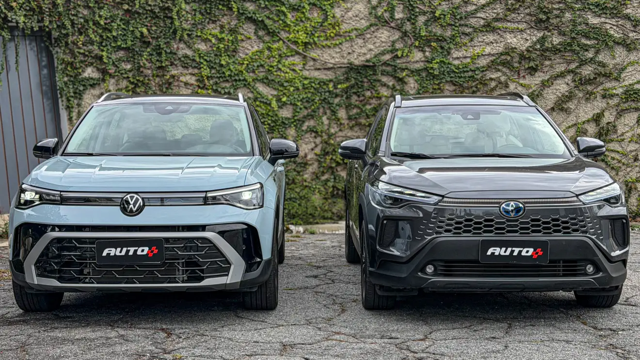 Toyota Corolla Cross XRX Hybrid vs Volkswagen Taos Highline estáticos