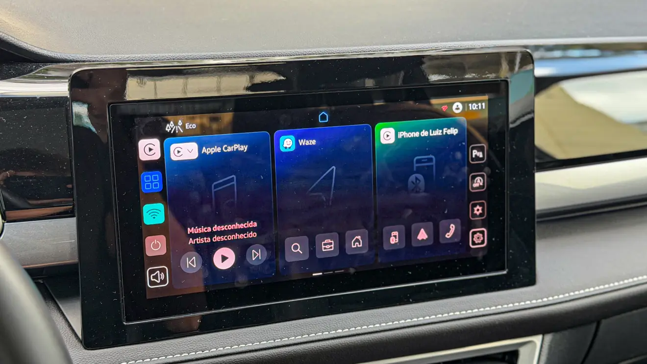 Volkswagen Taos Highline, interior para avaliação