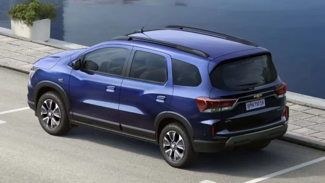 Chevrolet Spin Premier 2027 azul vista de trás