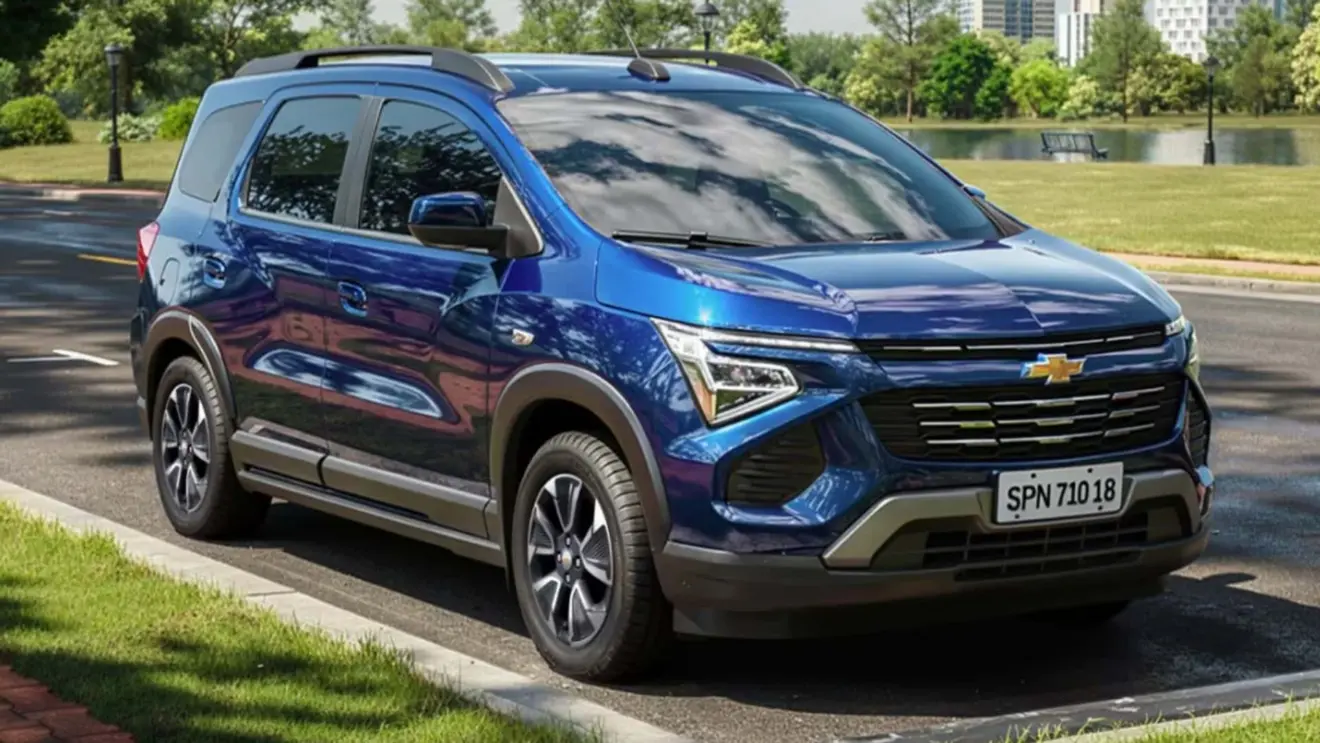 Chevrolet Spin Premier 2027 azul vista de frente