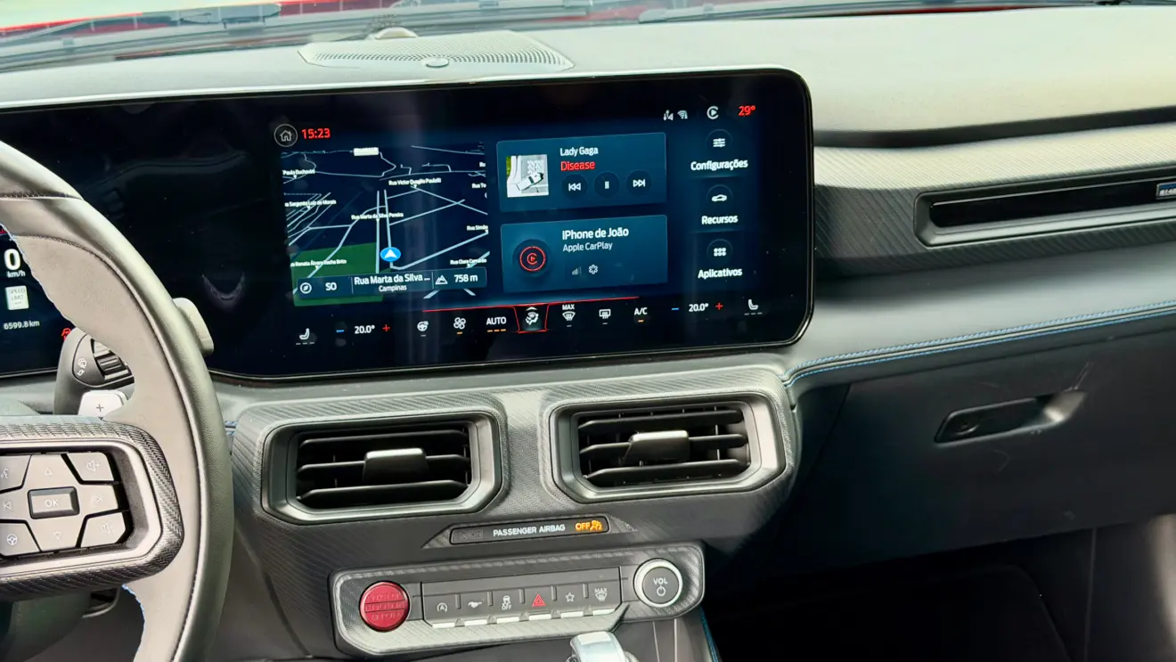 central multimídia ford mustang dark horse