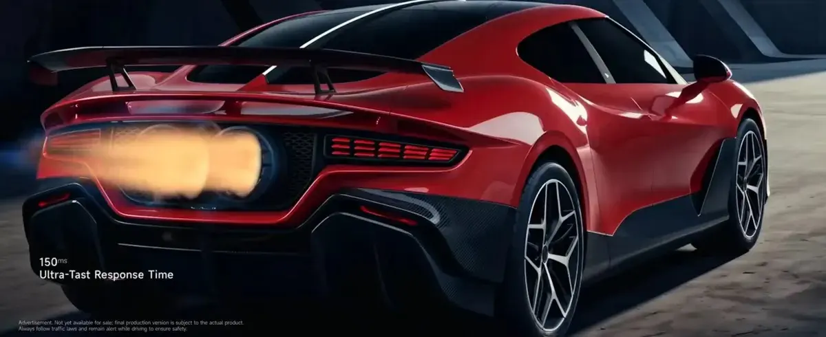 propaganda do Nebula Next 01 JEt Edition vermelho visto de trás