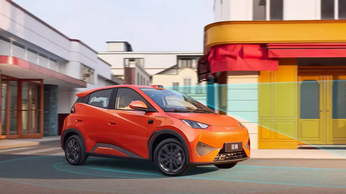 BYD Dolphin Mini chinês (Seagull) com sistema LiDAR