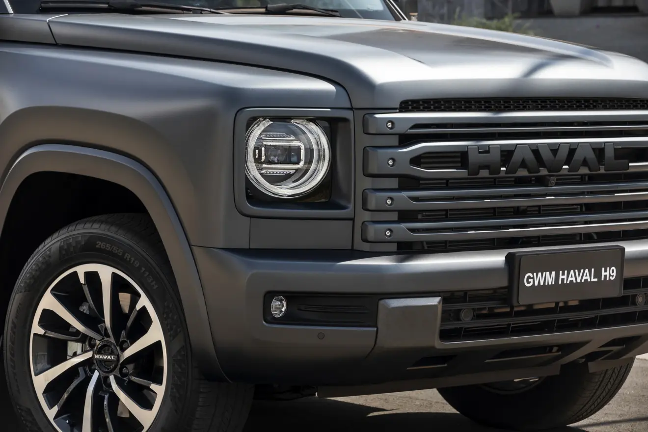 Detalhe da grade do radiador do GWM Haval H9