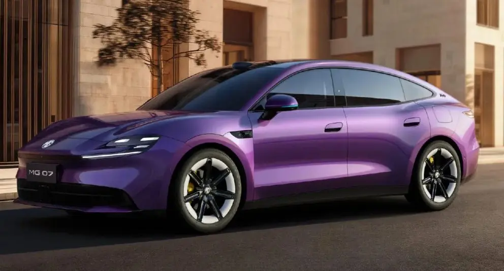 MG 07 roxo parado de frente na cidade