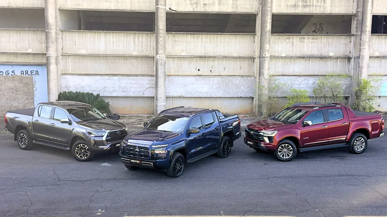 Caminhonetes Mitsubishi Triton Katana, Chevrolet S10 High Country e Toyota Hilux SRX