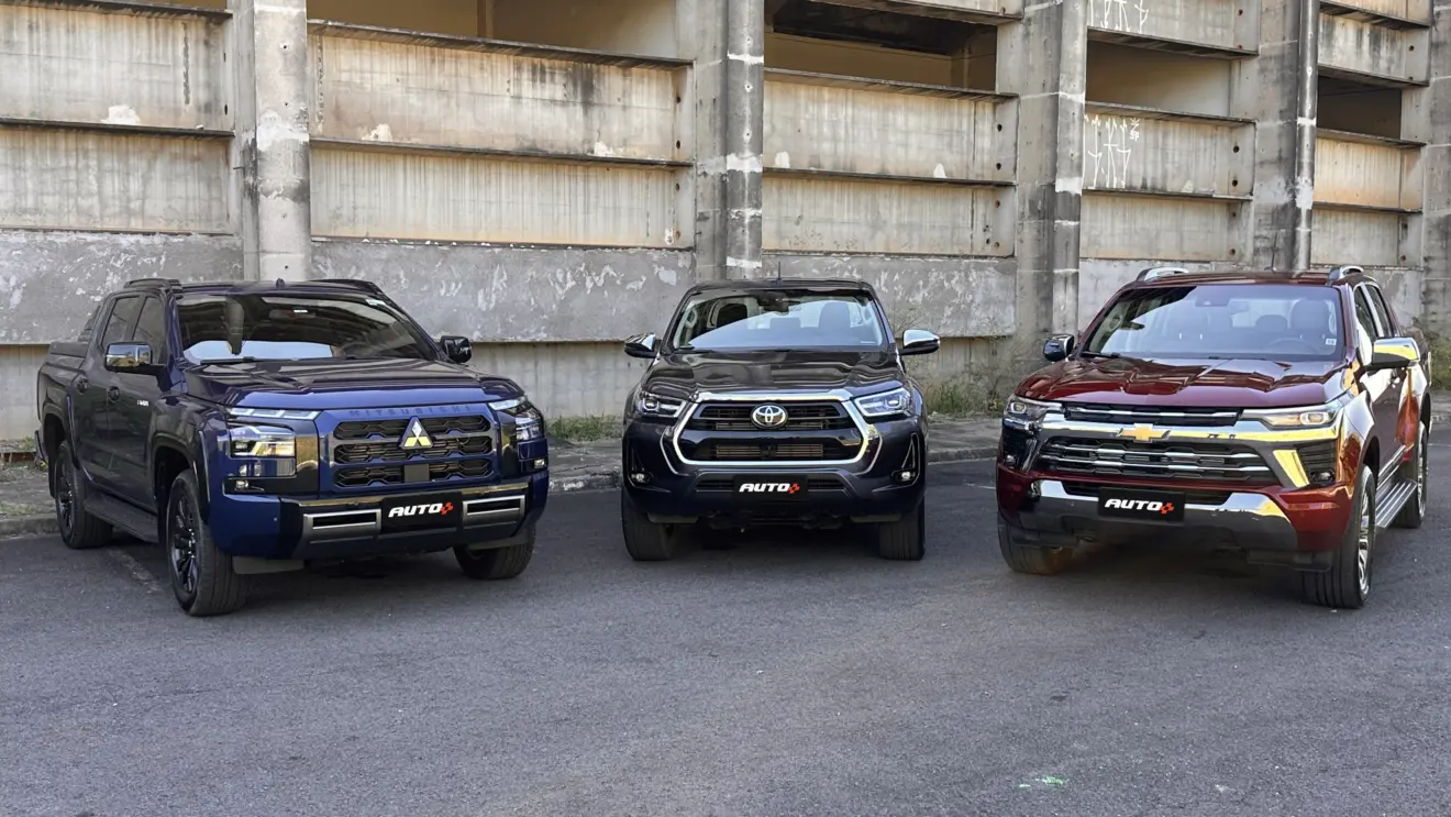 Caminhonetes Mitsubishi Triton Katana, Chevrolet S10 High Country e Toyota Hilux SRX
