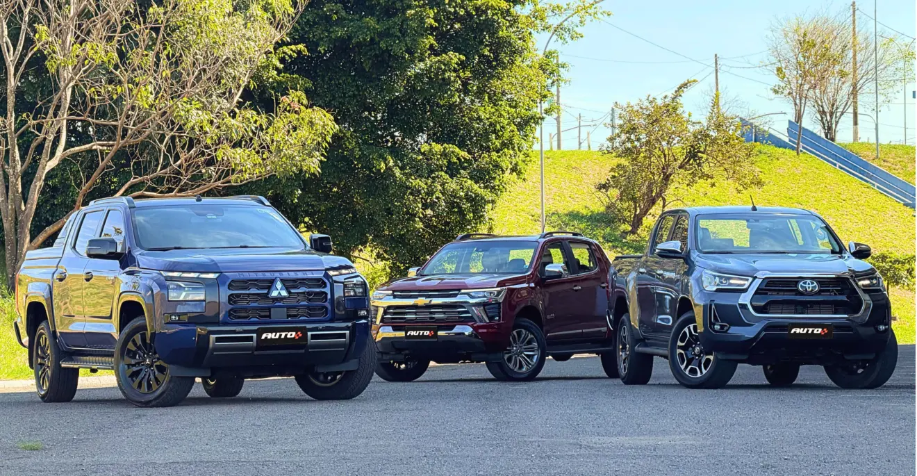Comparativo das caminhonetes Mitsubishi Triton Katana, Chevrolet S10 High Country e Toyota Hilux SRX