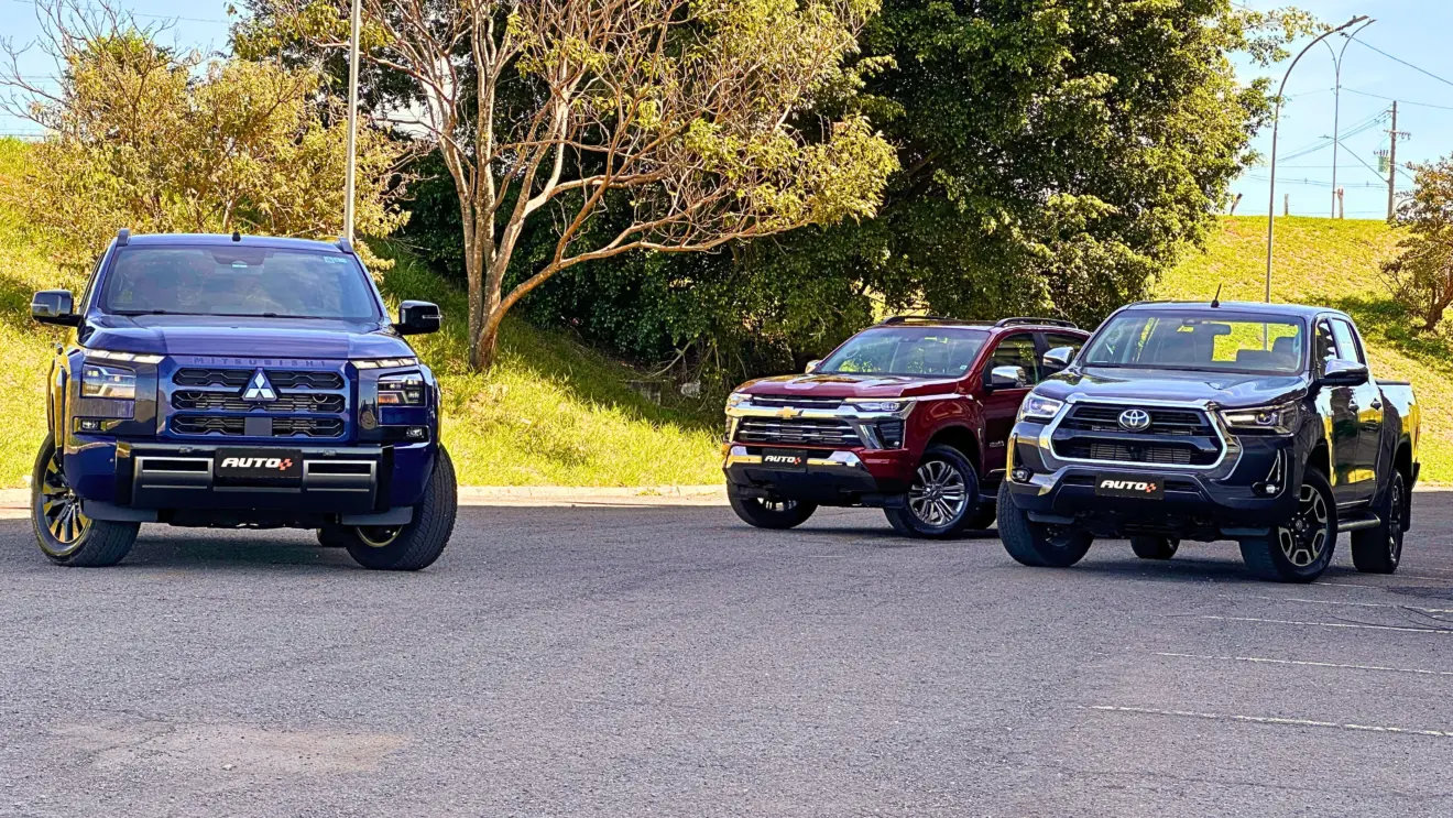 Caminhonetes Mitsubishi Triton Katana, Chevrolet S10 High Country e Toyota Hilux SRX