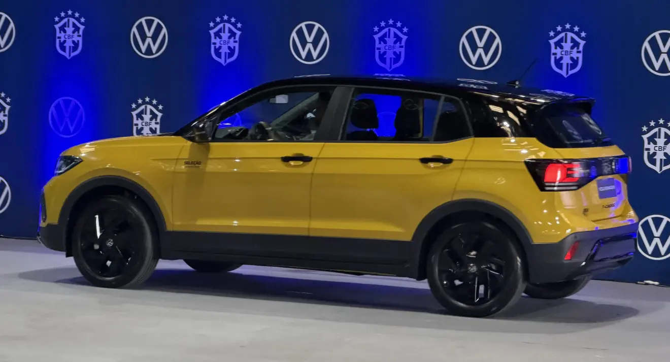 Volkswagen-T-Cross Canarinho de traseira e lateral