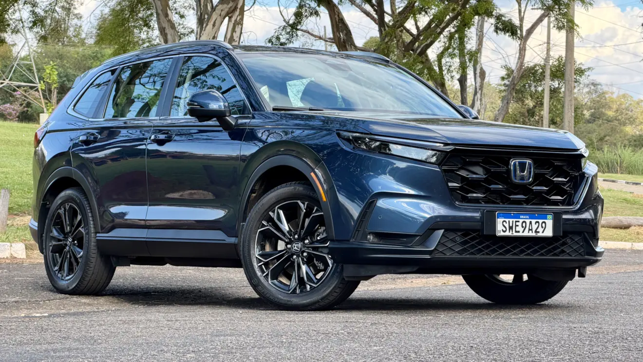 Honda CR-V azul de frente