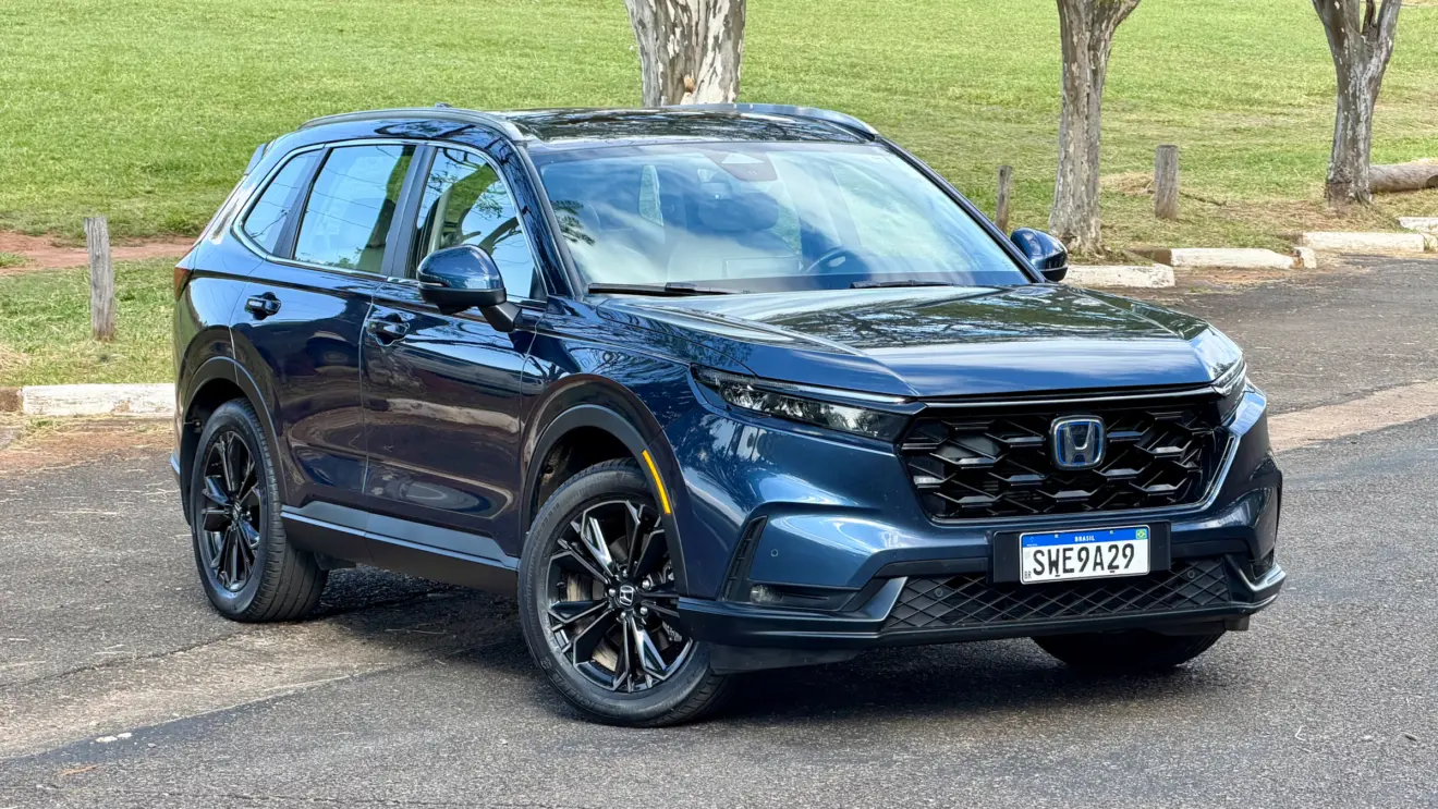Honda CR-V Advanced Hybrid azul de frente