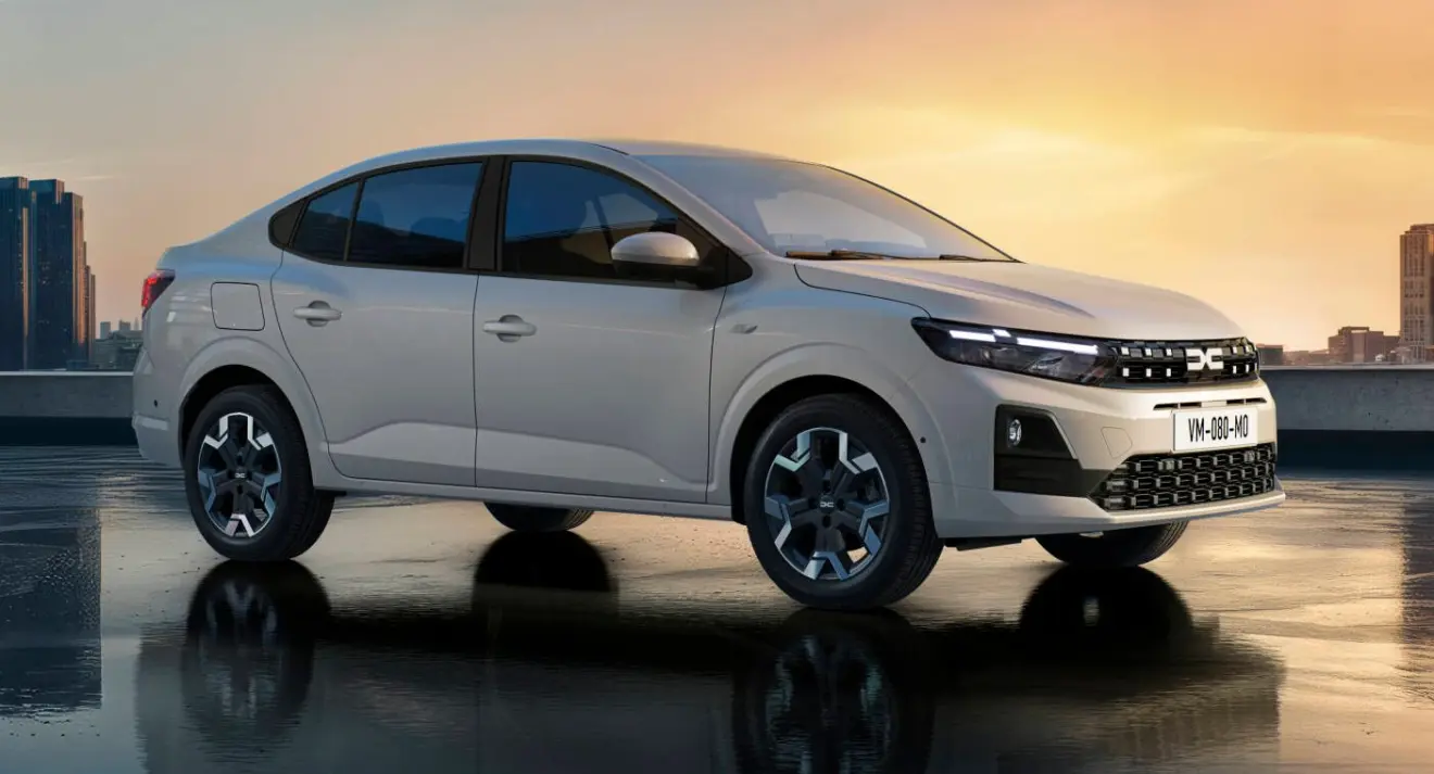 Dacia Logan parado de dianteira vendido no mercado do Marrocos