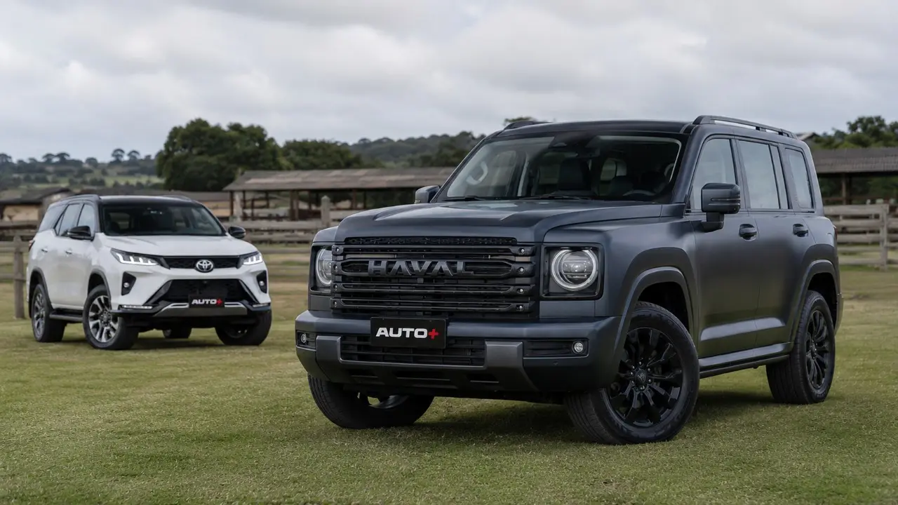 GWM Haval H9 Selection vs Toyota SW4 Diamond estáticos no gramado