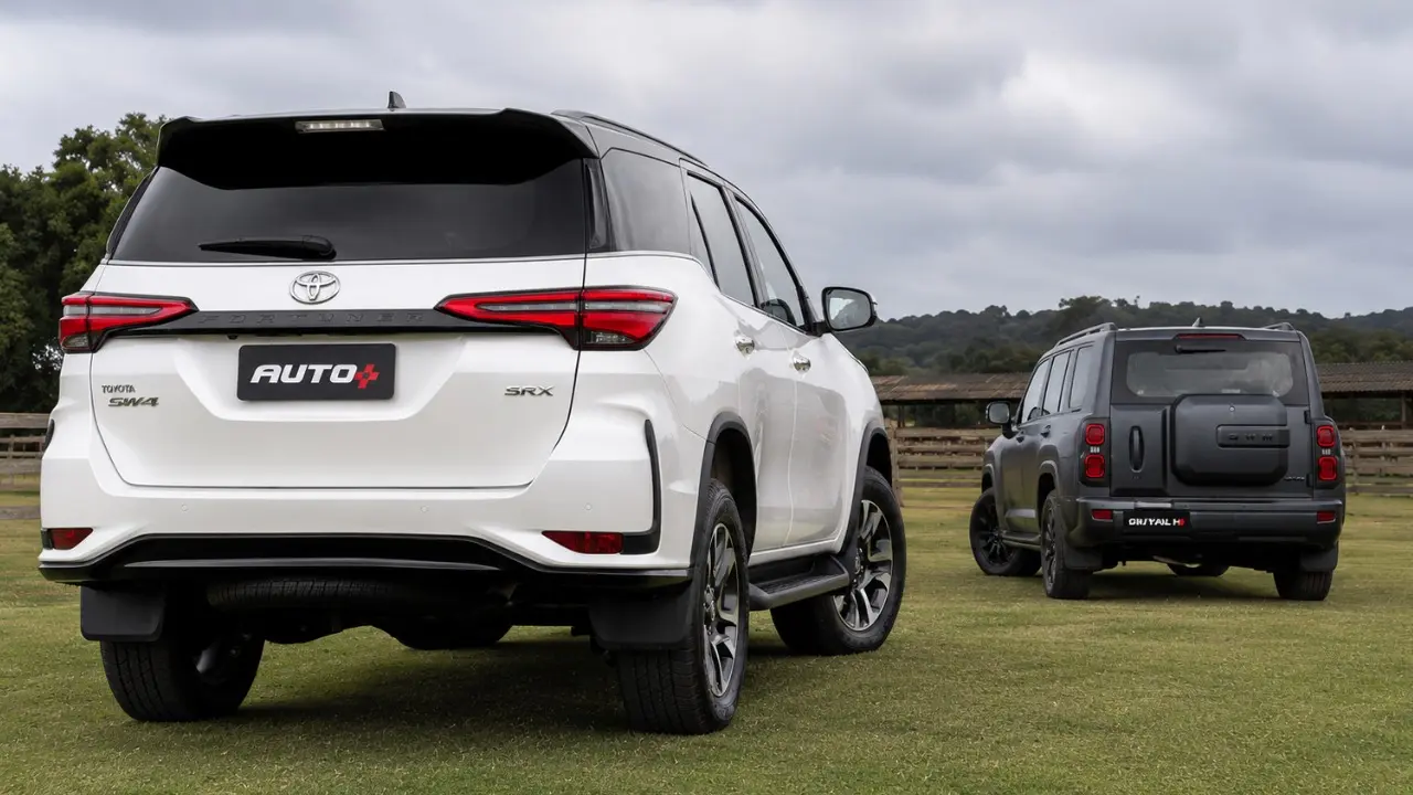 GWM Haval H9 Selection vs Toyota SW4 Diamond estáticos no gramado