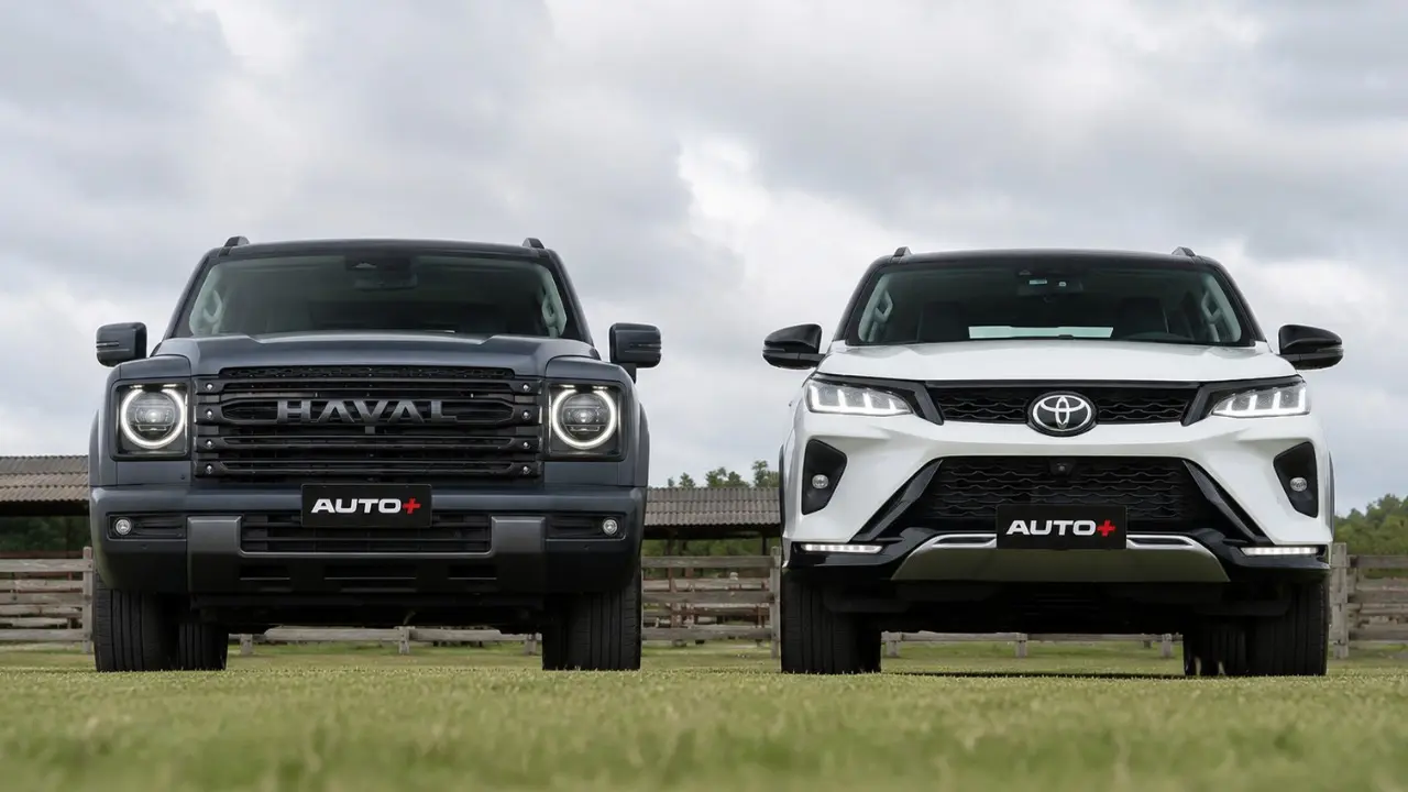 GWM Haval H9 Selection vs Toyota SW4 Diamond estáticos no gramado