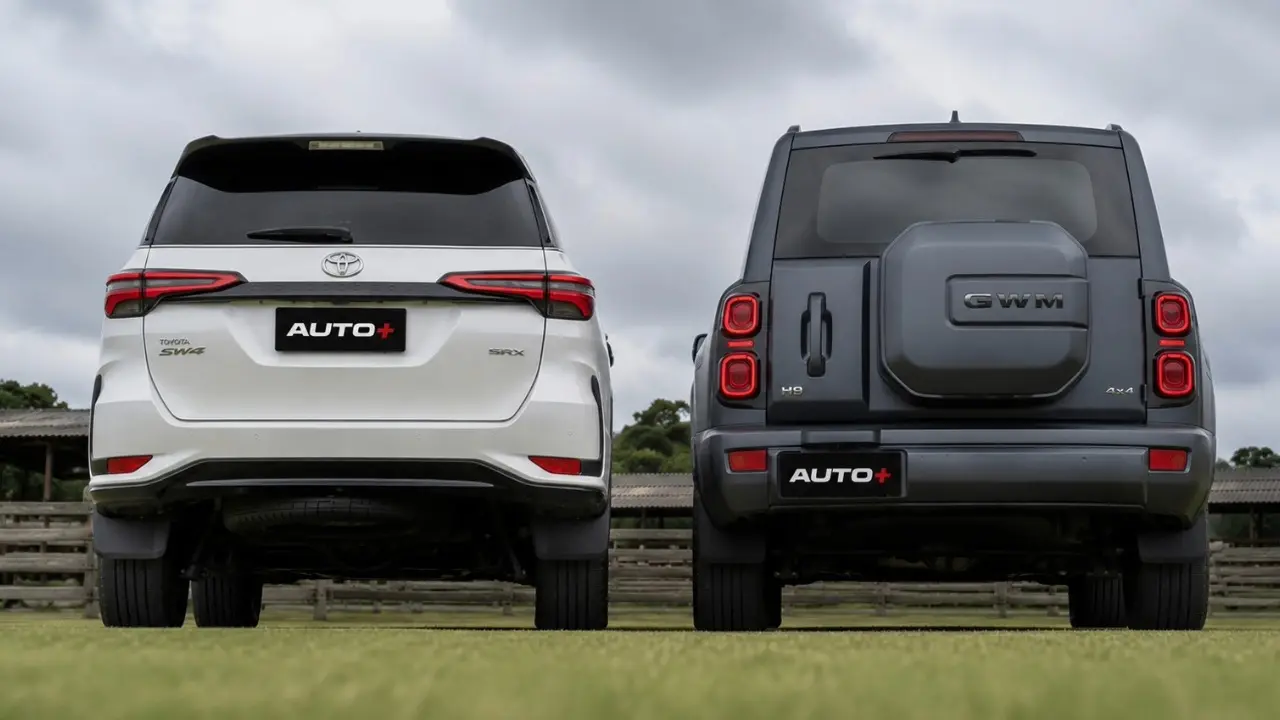 GWM Haval H9 Selection vs Toyota SW4 Diamond estáticos no gramado