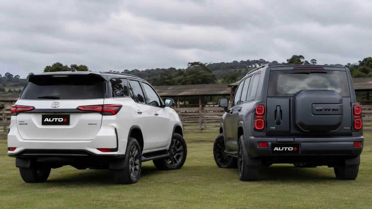 GWM Haval H9 Selection vs Toyota SW4 Diamond estáticos no gramado