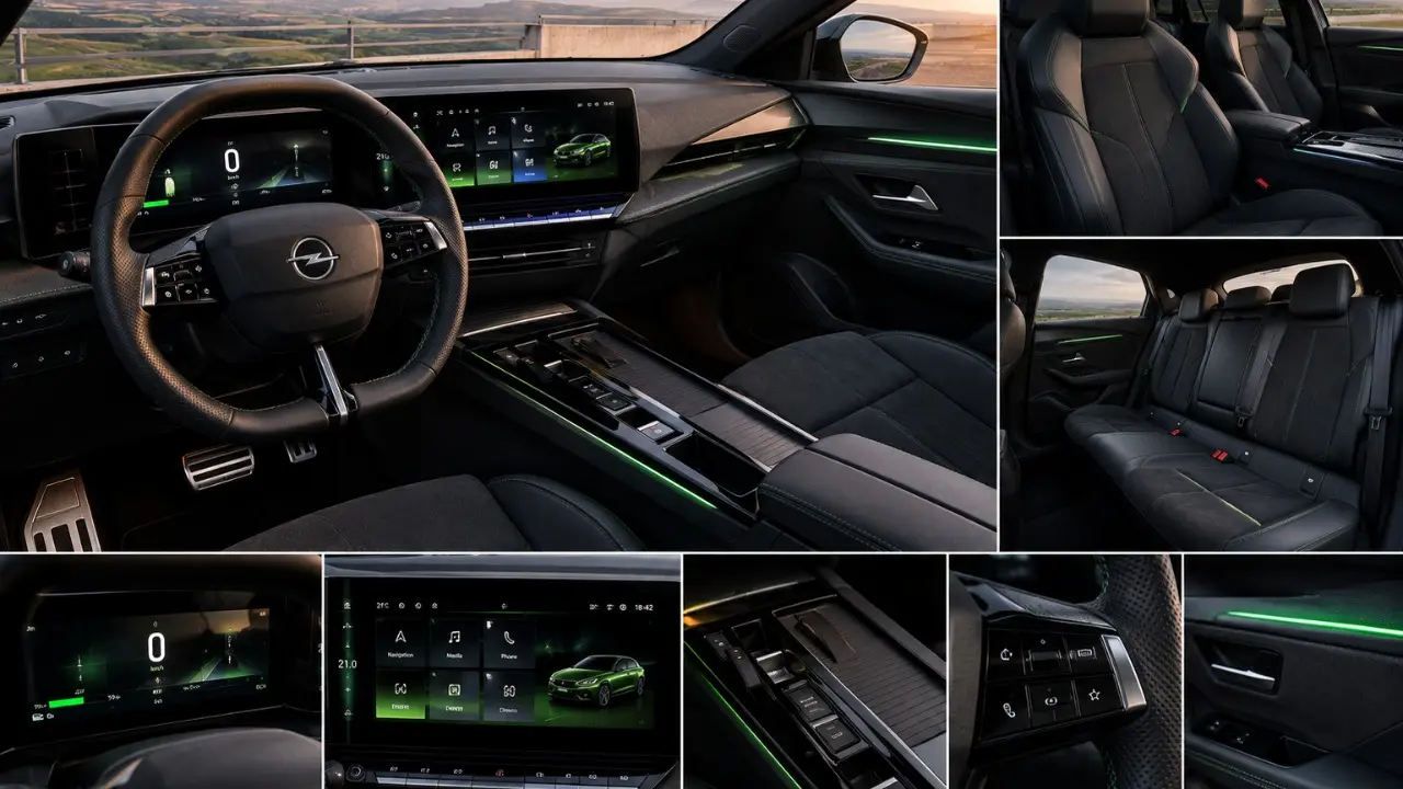 Opel Astra nova geração projeção do Autocar interior