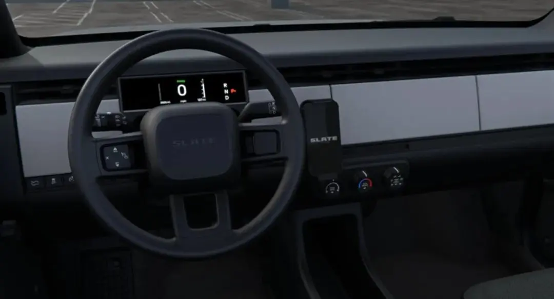 Interior da caminhonete da statup Slate