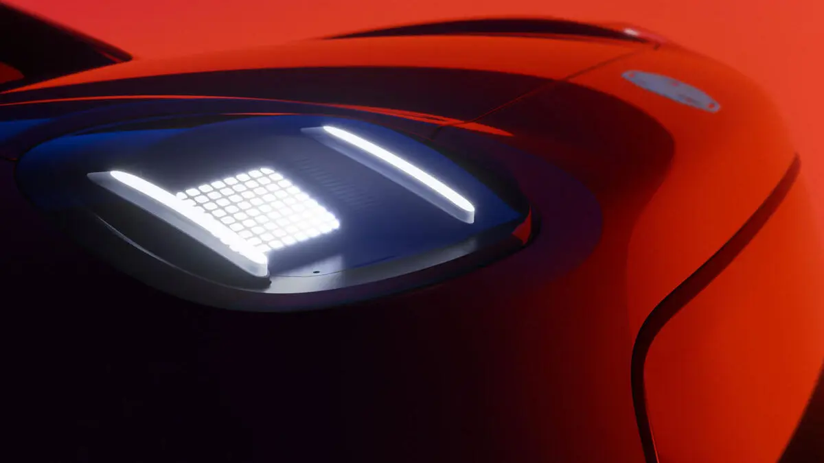 Teaser do novo hatch elétrico da MG que pode se chamar MG 2
