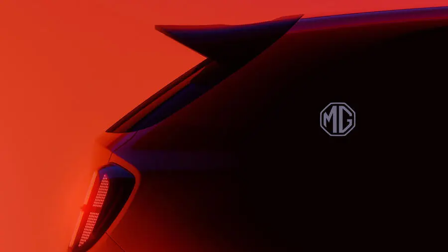 Teaser do novo hatch elétrico da MG que pode se chamar MG 2