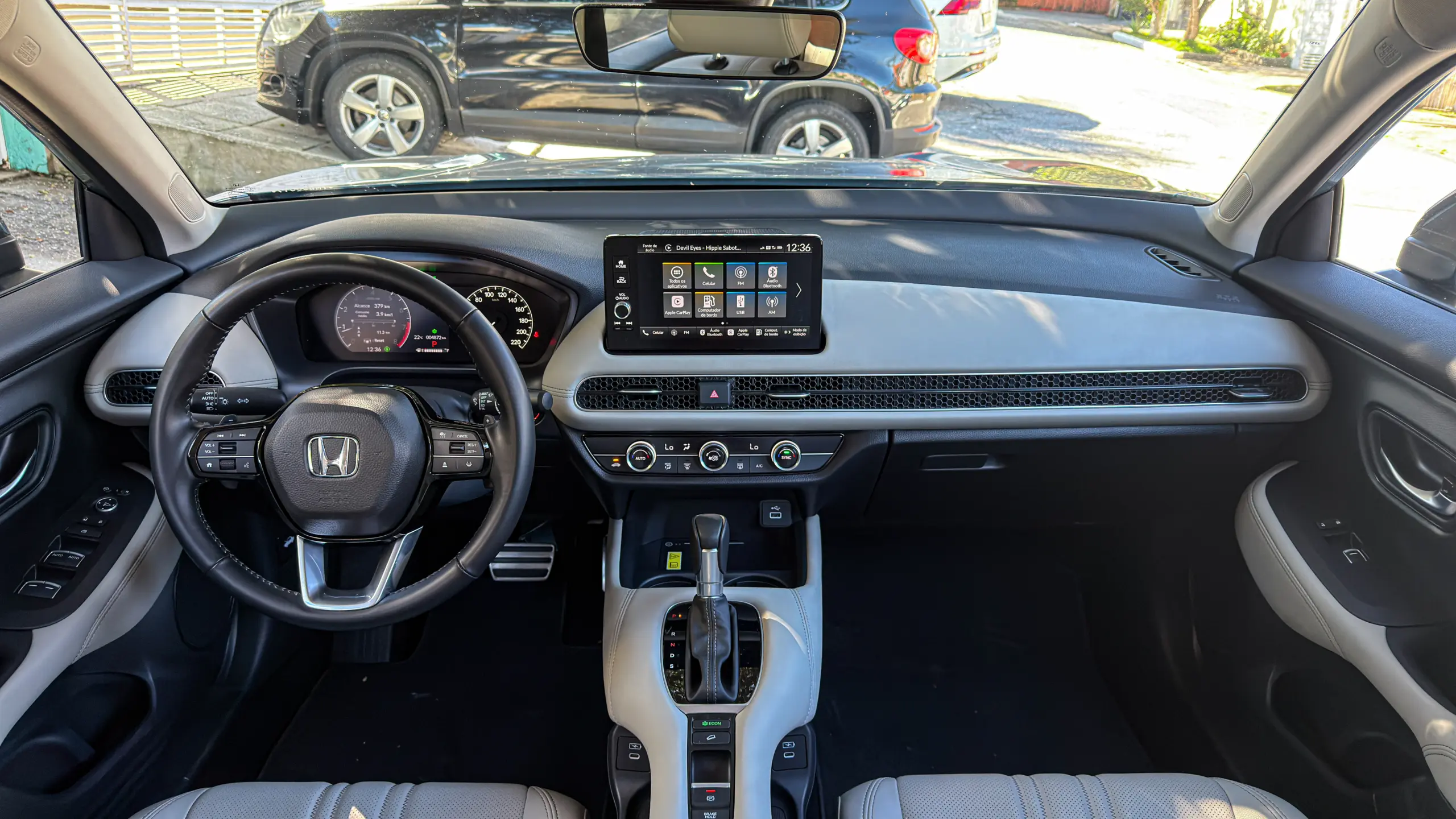 Interior do Honda ZR-V Touring para avaliação, teste e review