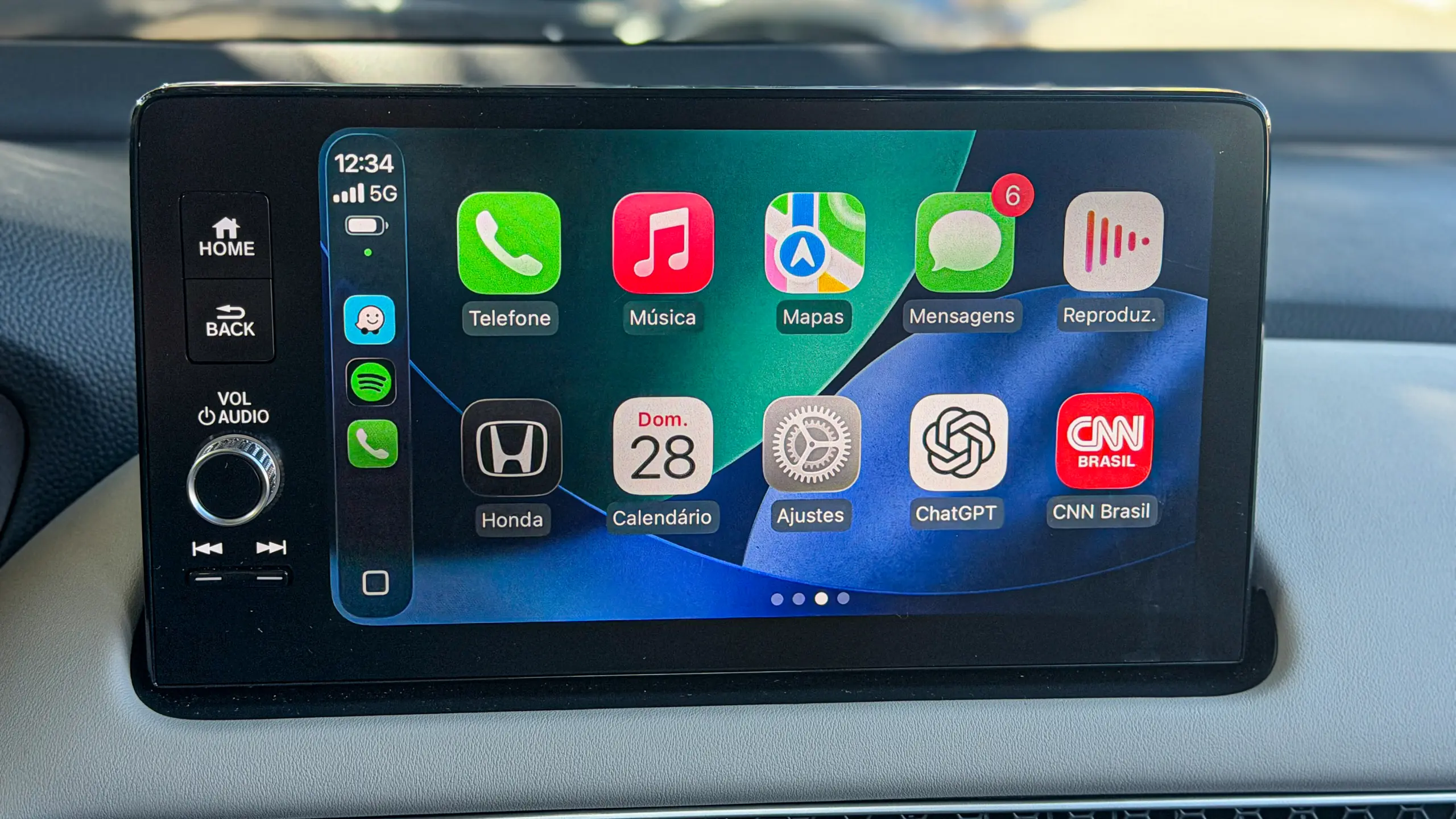 Interior do Honda ZR-V Touring para avaliação, teste e review