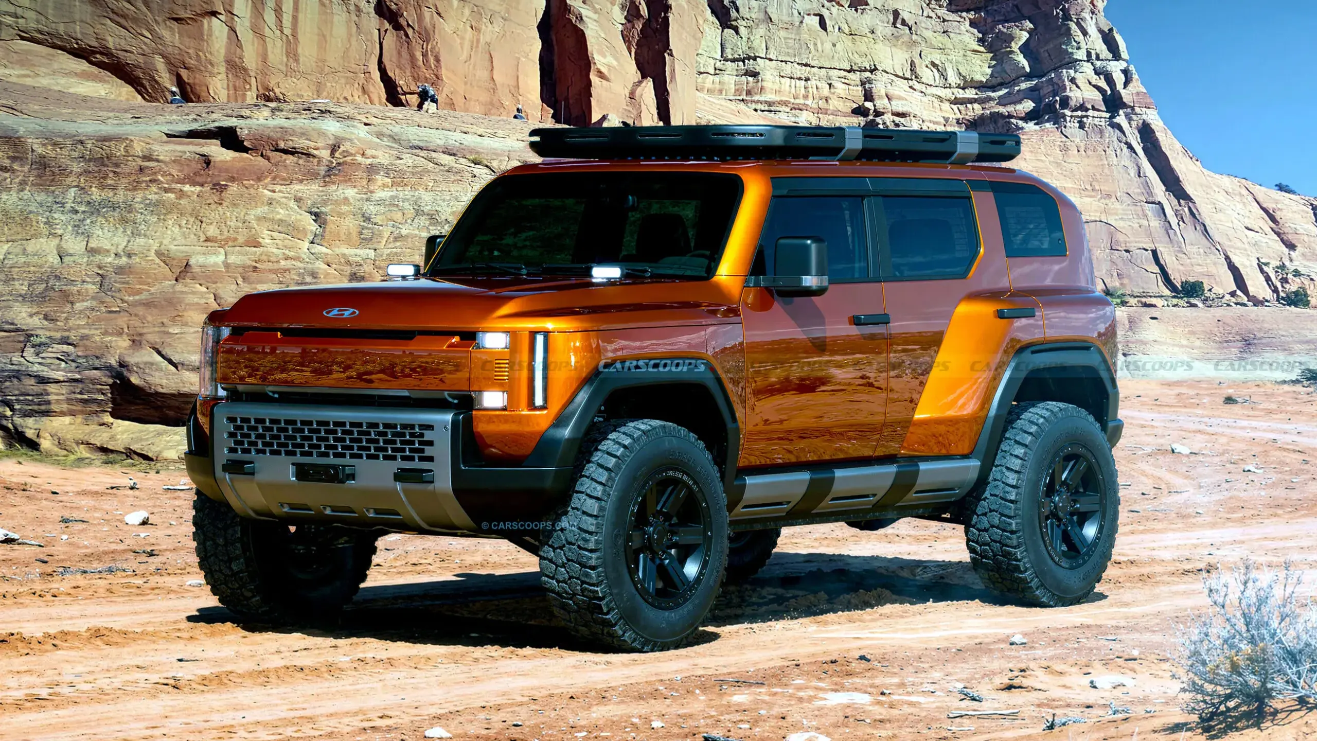 Hyundai Boulder 2027 projeção em laranja