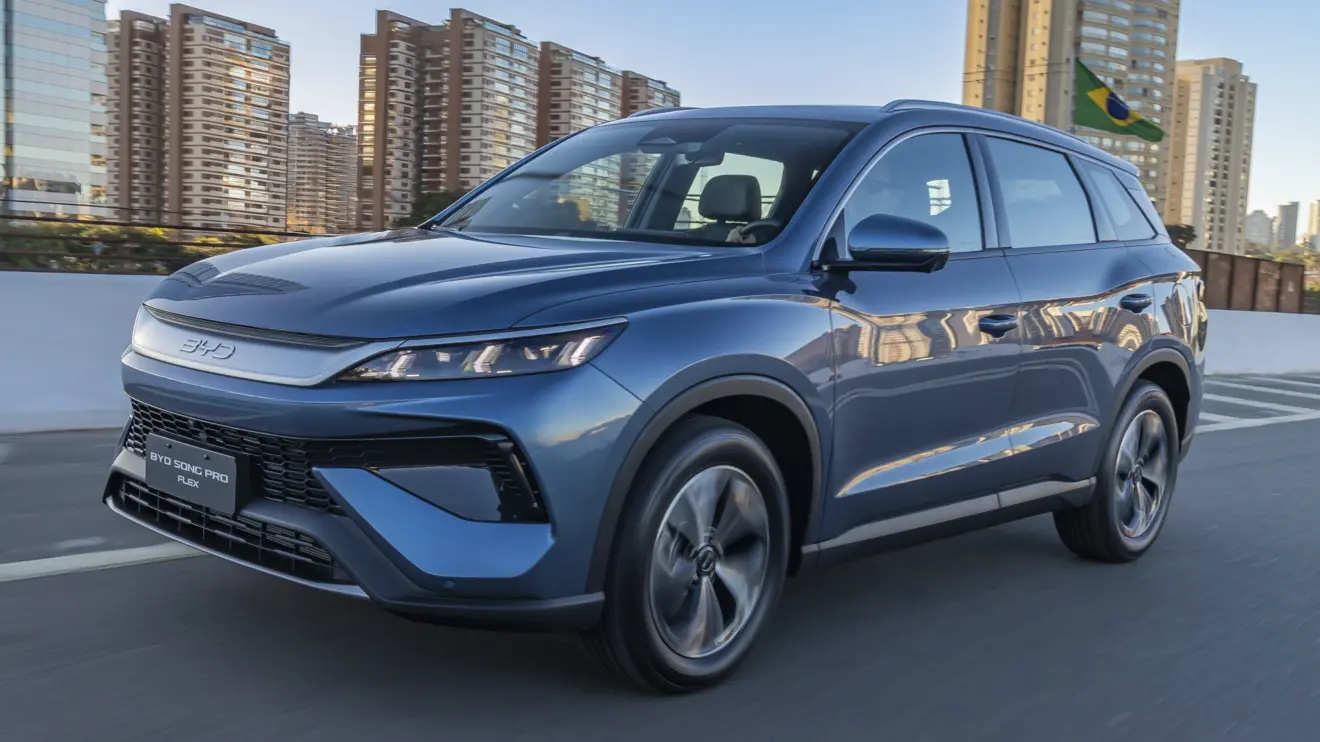 frente novo BYD Song Pro 2027 azul