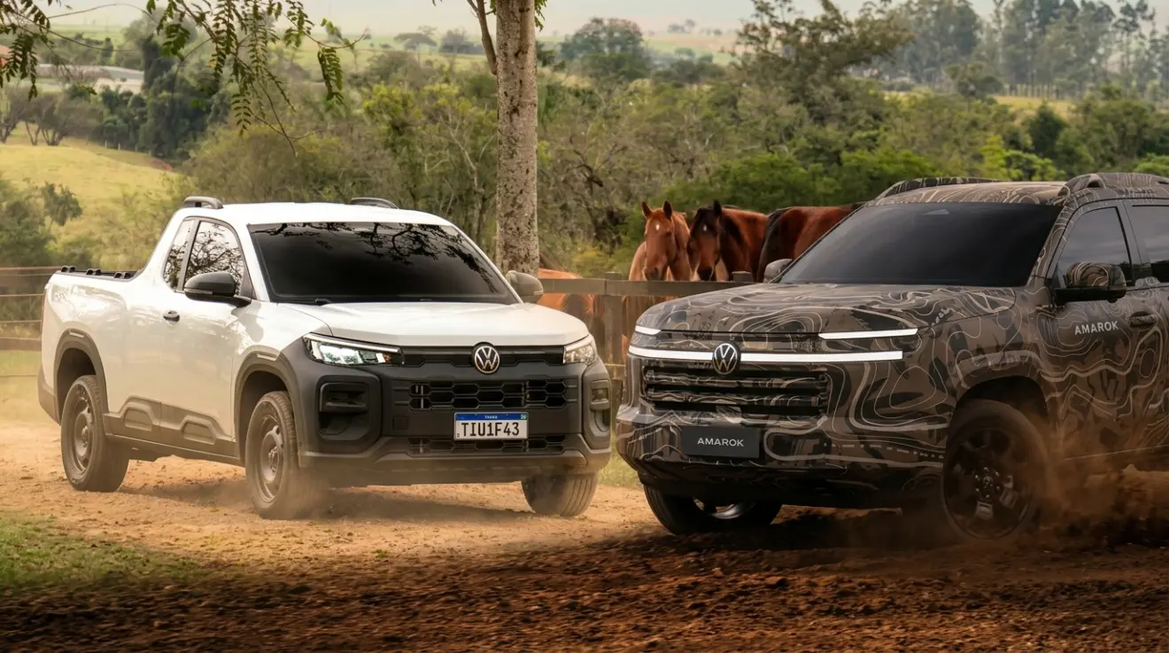 Volkswagen Tukan e Amarok 2027 [imagem gerada por IA]
