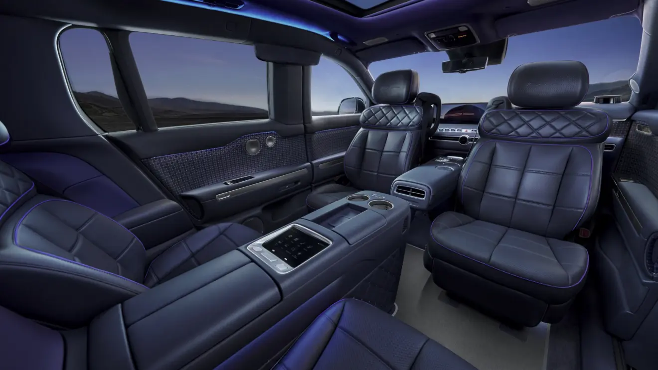 interior azul genesis gv90