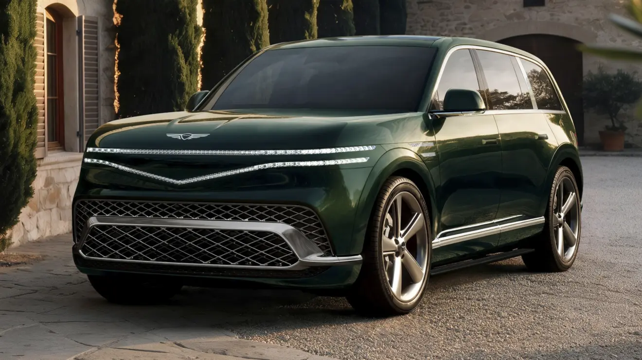 Genesis GV90 verde de frente